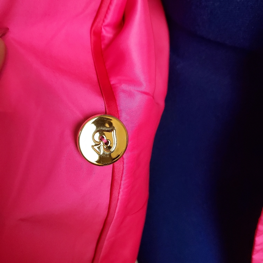 Kate Spade hot pink rain coat trench size XL - Picture 13 of 16